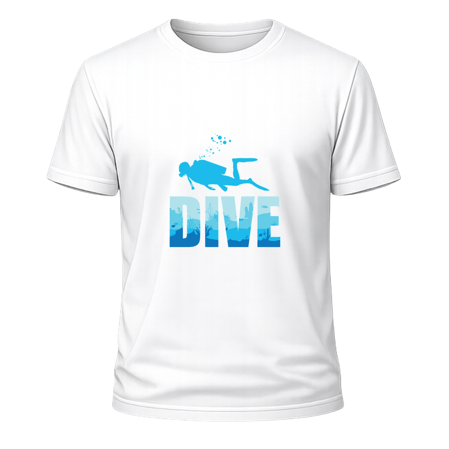 DIVE Blue II Dalgıç Temalı Unisex Tişört