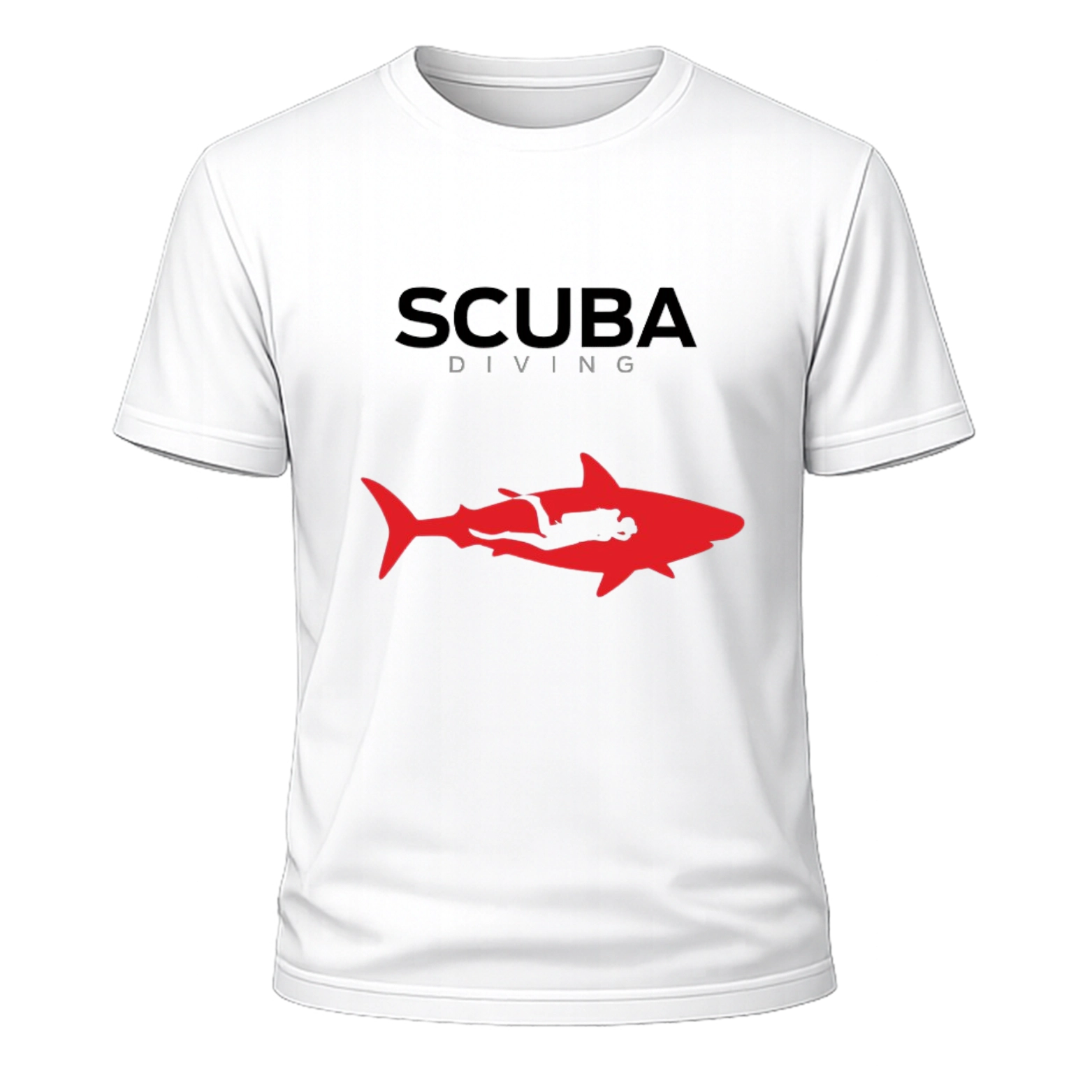 Dancing With A Shark Dalgıç Temalı Unisex Tişört