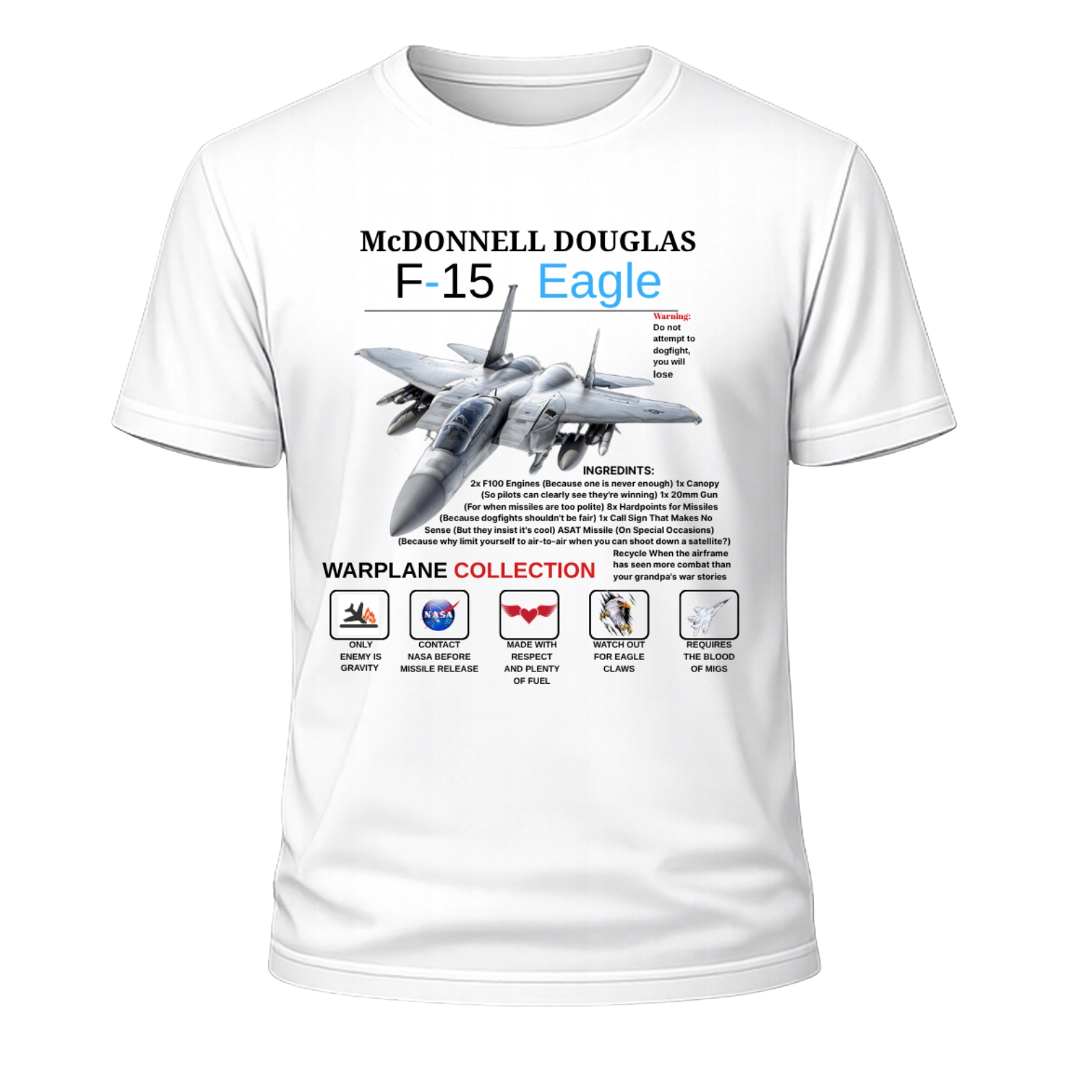 F-15 Eagle Havacılık Oversize Tişört