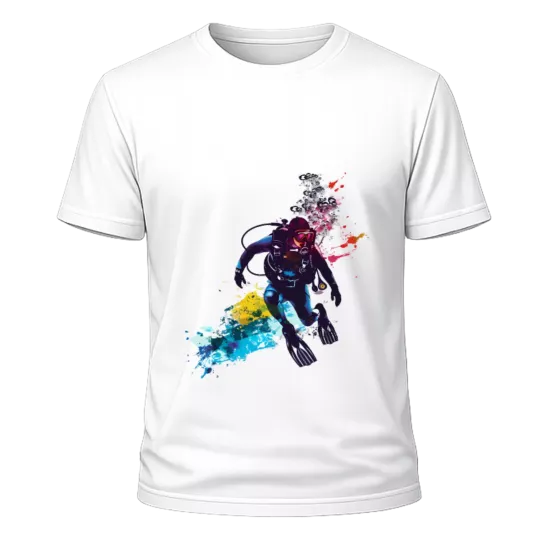 Dalgıç Temalı Tişört (Unisex)