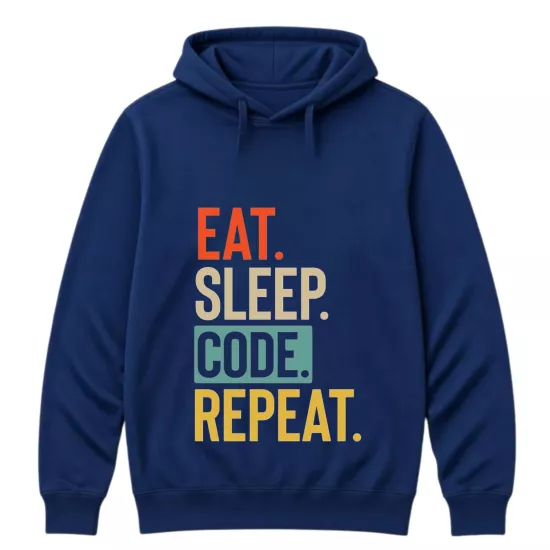 Eat Sleep Code Repeat Hoodie | Yazılımcı Kapşonlu